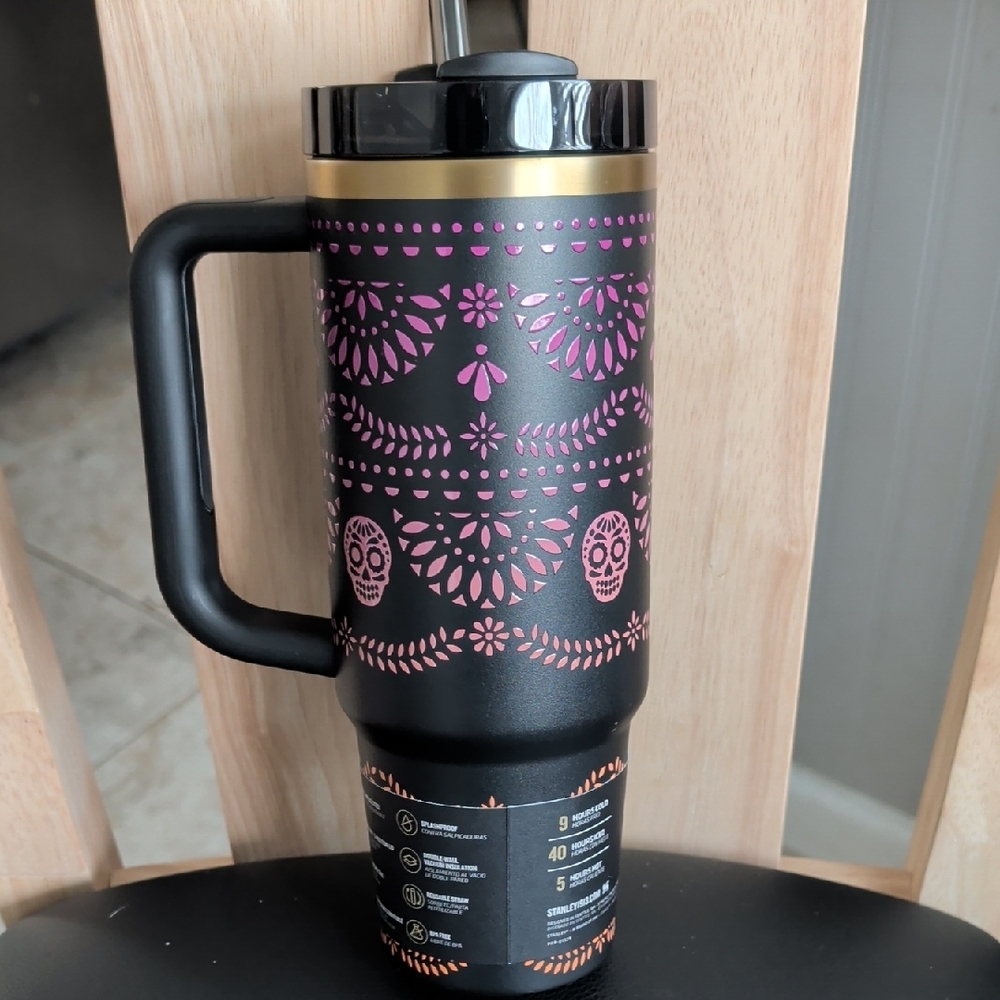 Stanley Dia De Los Muertos "Midnight Cantina" 30 oz. Stainless Steel Tumbler - Picture 2 of 6